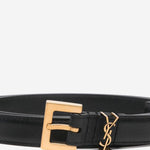 CINTURA IN PELLE CON LOGO 554465 BOO0W1000 SAINT LAURENT 