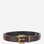 CINTURA IN PELLE CON LOGO 554465 BOO0W6892 SAINT LAURENT 