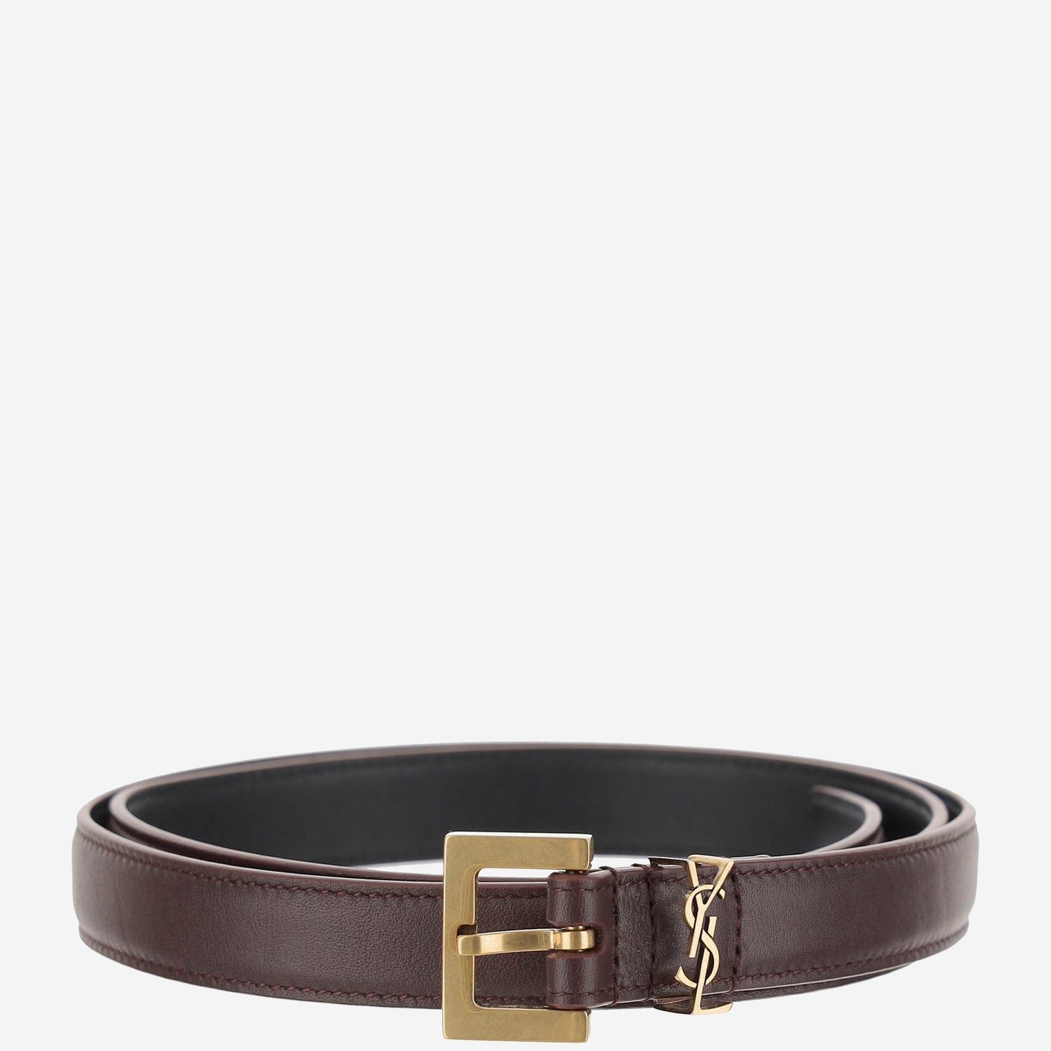 CINTURA IN PELLE CON LOGO 554465 BOO0W6892 SAINT LAURENT 