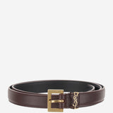 CINTURA IN PELLE CON LOGO 554465 BOO0W6892 SAINT LAURENT 
