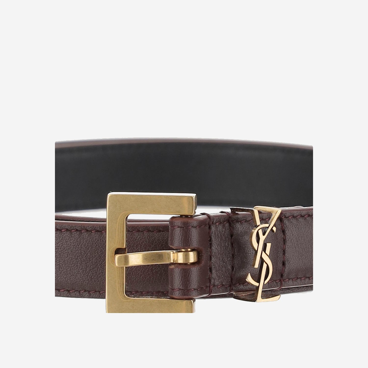 CINTURA IN PELLE CON LOGO 554465 BOO0W6892 SAINT LAURENT 