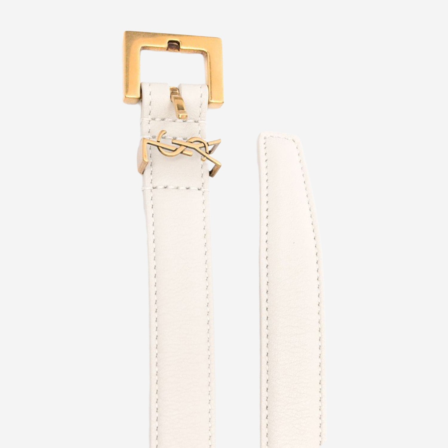 CINTURA IN PELLE CON LOGO 554465 BOO0W9207 SAINT LAURENT 