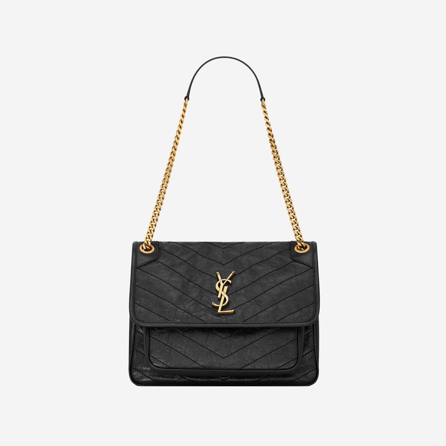 BORSA NIKI MEDIA IN PELLE VINTAGE 633184 0EN071000 SAINT LAURENT 