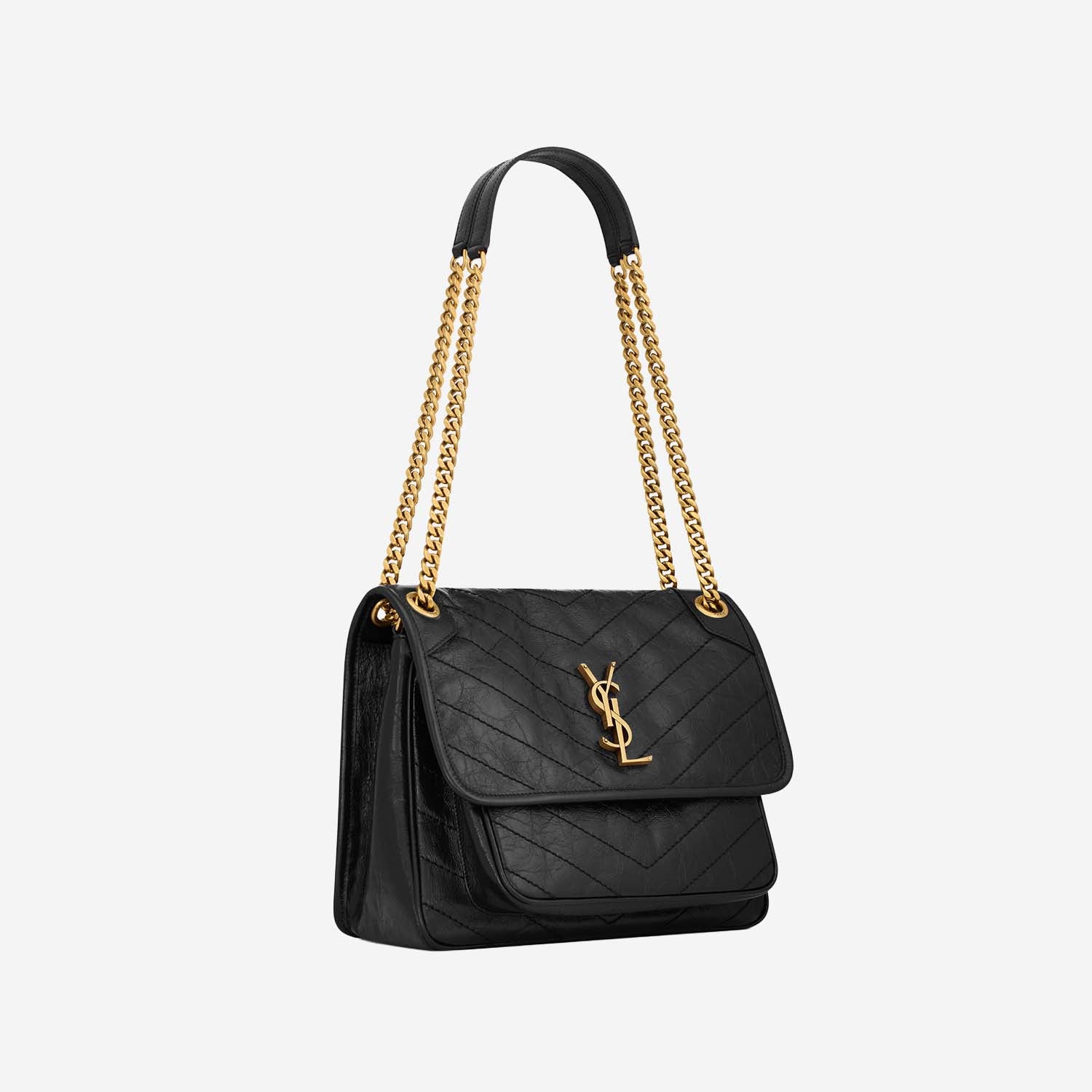 BORSA NIKI MEDIA IN PELLE VINTAGE 633184 0EN071000 SAINT LAURENT 