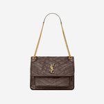 BORSA NIKI MEDIA IN PELLE VINTAGE 633184 0EN072877 SAINT LAURENT 