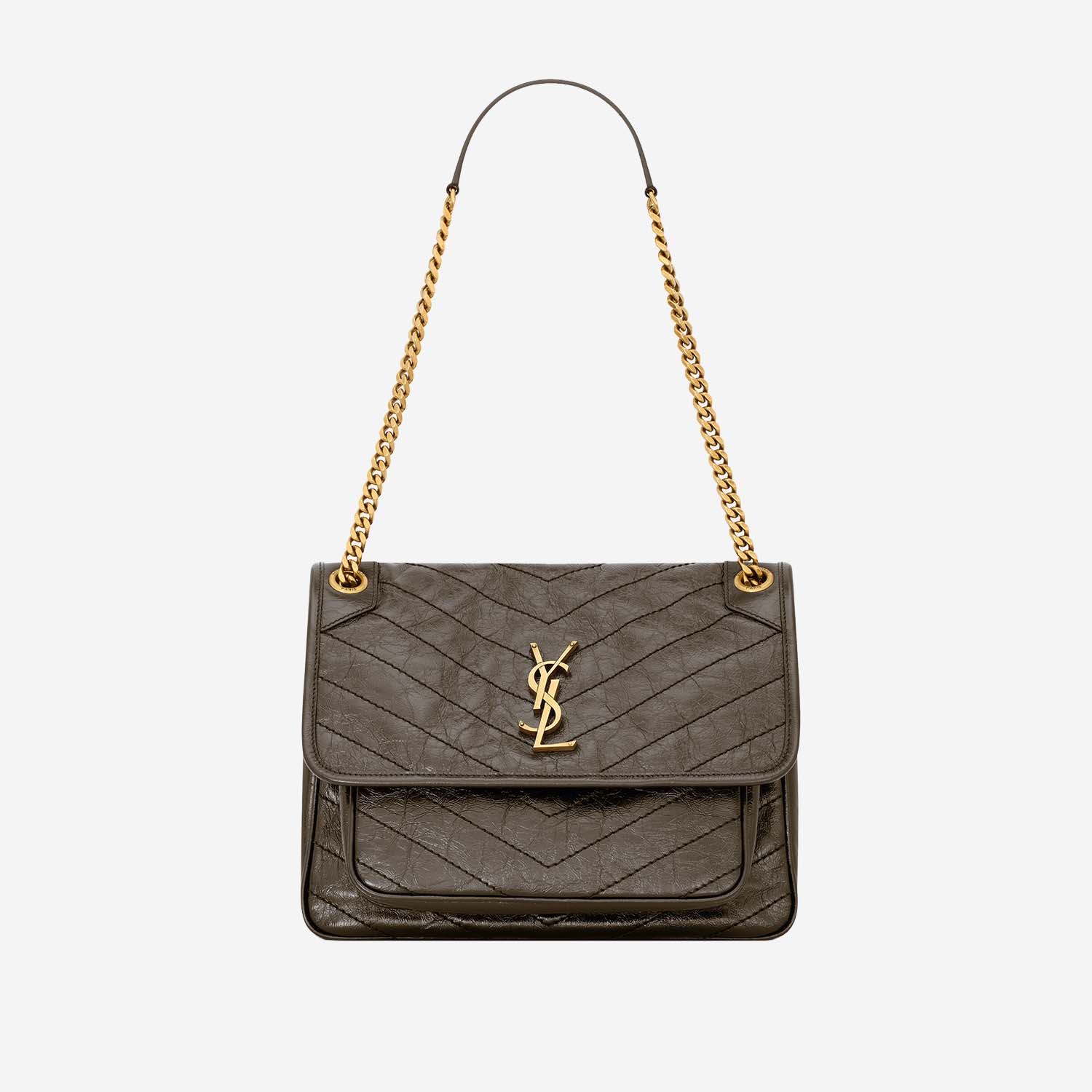 BORSA NIKI MEDIA IN PELLE VINTAGE 633184 0EN073212 SAINT LAURENT 
