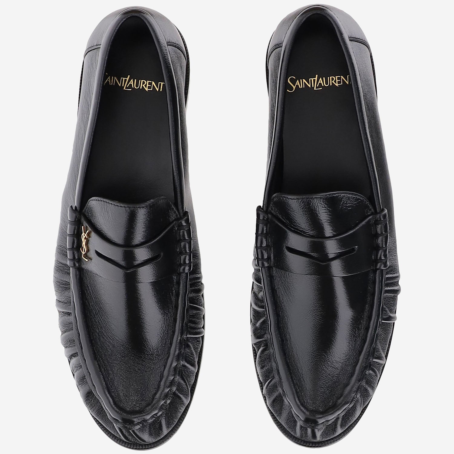 MOCASSINI IN PELLE CON LOGO 818908 AA00K1000 SAINT LAURENT 
