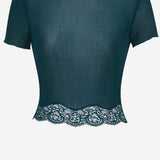 T-SHIRT IN SETA SEMI-TRASPARENTE 841965 Y37SM3011 SAINT LAURENT 