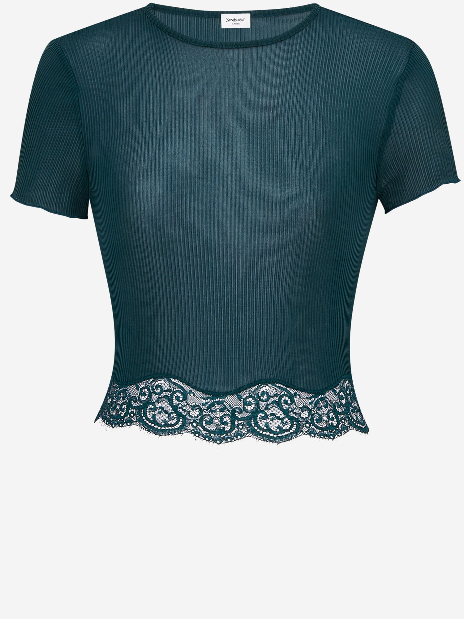 T-SHIRT IN SETA SEMI-TRASPARENTE 841965 Y37SM3011 SAINT LAURENT 