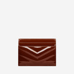 PORTACARTE IN PELLE VERNICIATA CON LOGO 843886 0UF076384 SAINT LAURENT 