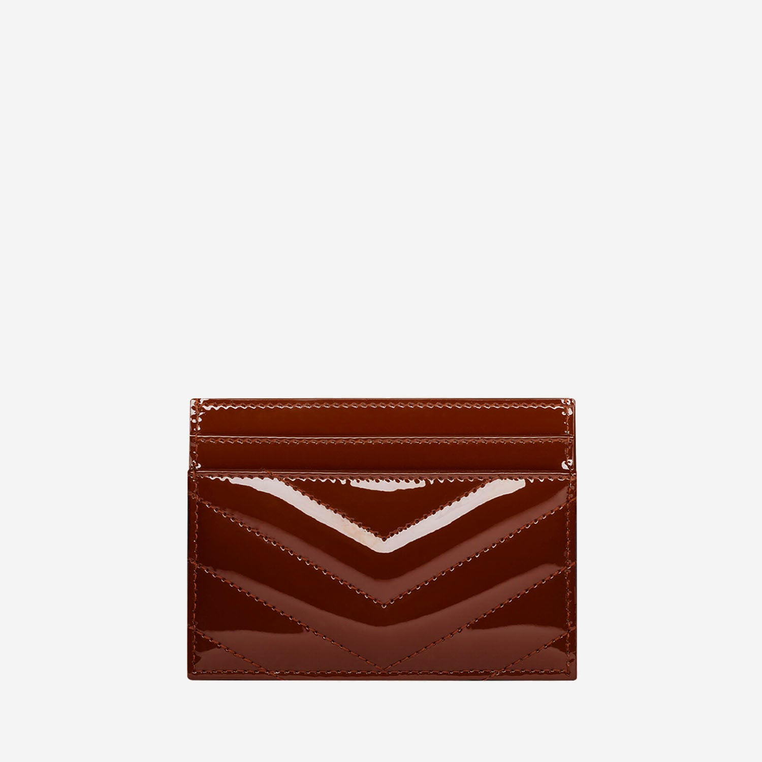 PORTACARTE IN PELLE VERNICIATA CON LOGO 843886 0UF076384 SAINT LAURENT 
