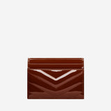 PORTACARTE IN PELLE VERNICIATA CON LOGO 843886 0UF076384 SAINT LAURENT 