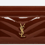 PORTACARTE IN PELLE VERNICIATA CON LOGO 843886 0UF076384 SAINT LAURENT 