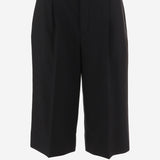 PANTALONI CROPPED IN LANA CON PINCES 866251 Y7B731000 SAINT LAURENT 
