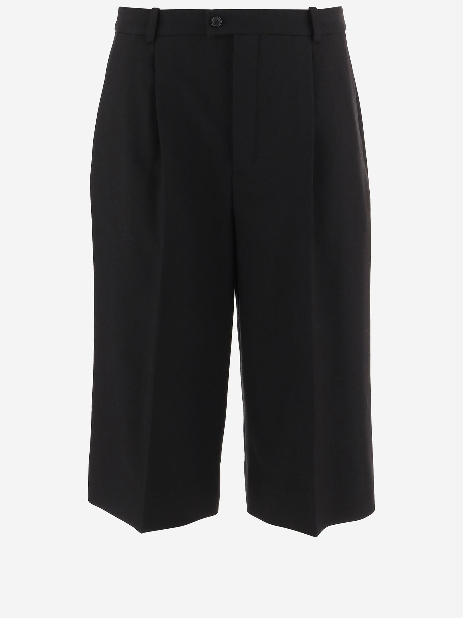 PANTALONI CROPPED IN LANA CON PINCES 866251 Y7B731000 SAINT LAURENT 