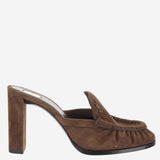 Décolleté mocassino in suede con logo 869713 27DTT2319 SAINT LAURENT 