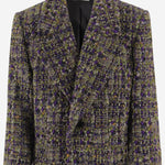 GIACCA MONOPETTO IN MISTO LANA STRETCH 871063 Y3L805917 SAINT LAURENT 