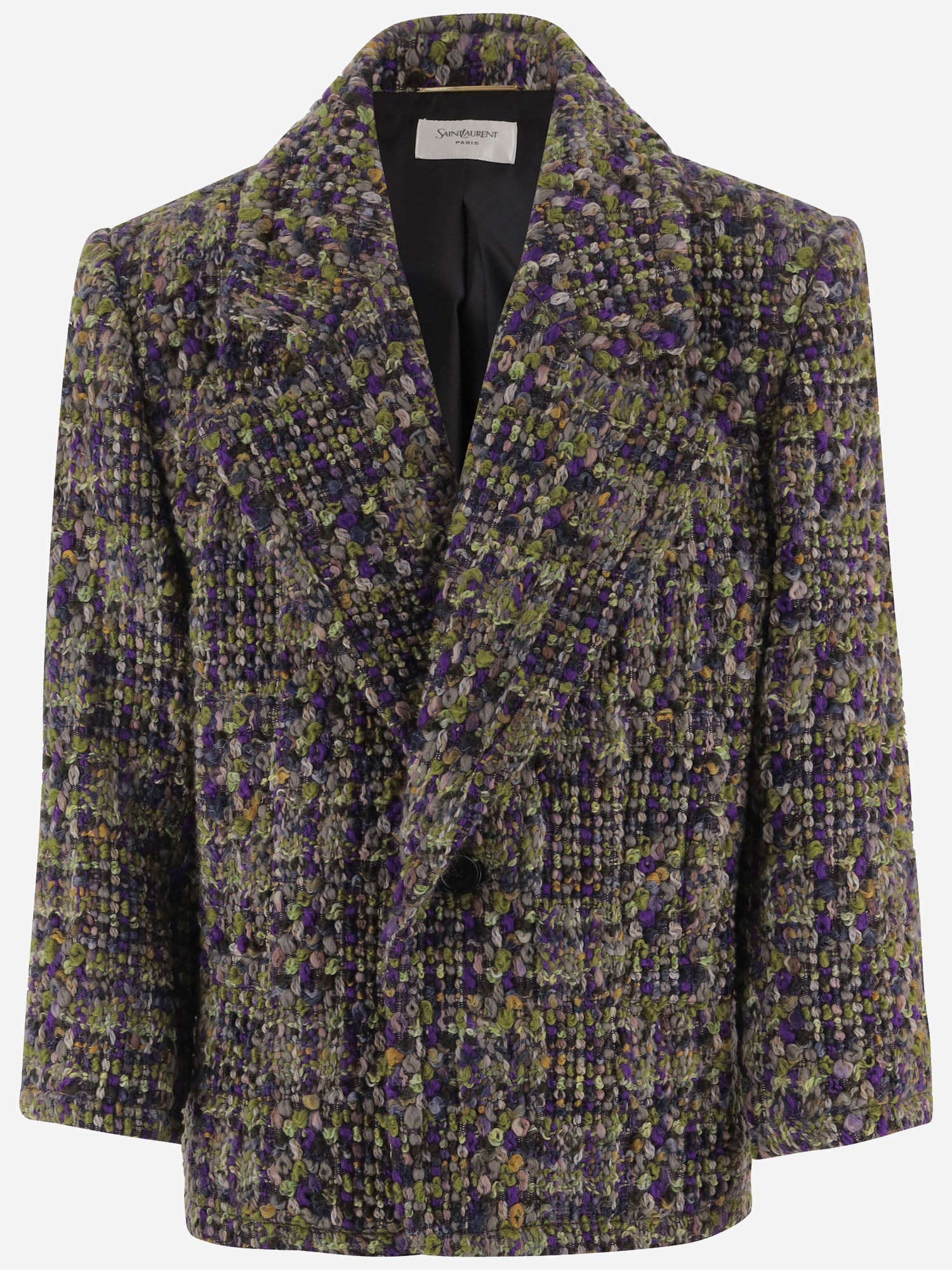 GIACCA MONOPETTO IN MISTO LANA STRETCH 871063 Y3L805917 SAINT LAURENT 