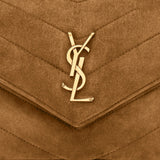 BORSA LOULOU PICCOLA IN SUEDE MATELASSÉ 871618 AAEY62916 SAINT LAURENT 