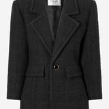GIACCA MONOPETTO IN TWEED DI LANA 873522 Y3L621000 SAINT LAURENT 