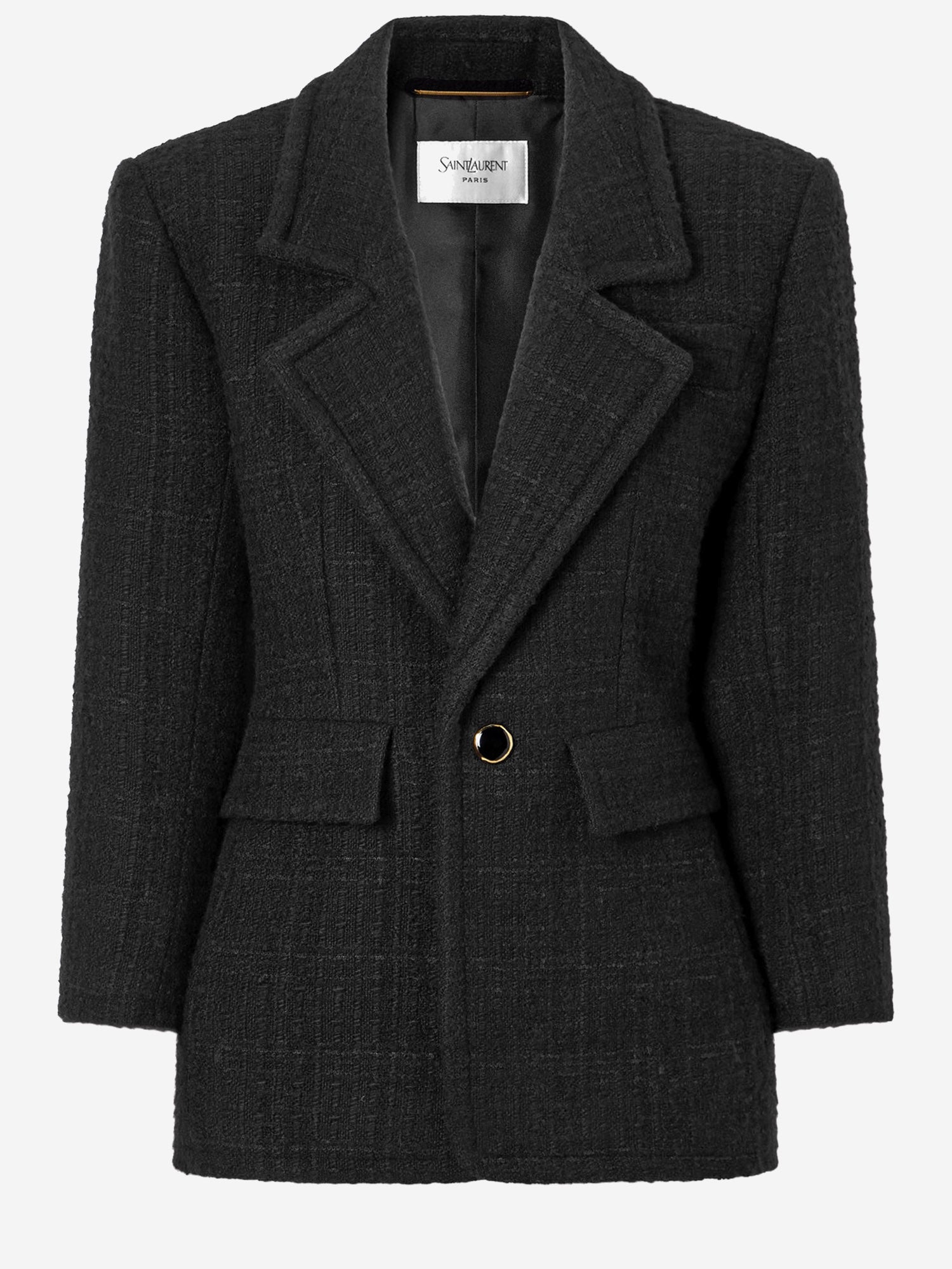 GIACCA MONOPETTO IN TWEED DI LANA 873522 Y3L621000 SAINT LAURENT 