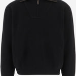 MAGLIA CON CHIUSURA A MEZZA ZIP IN LANA A COSTE 873709 Y77LS1000 SAINT LAURENT 