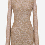 ABITO MINI IN MAGLIA CON PAILLETTE A000SZ Y77NU2019 SAINT LAURENT 