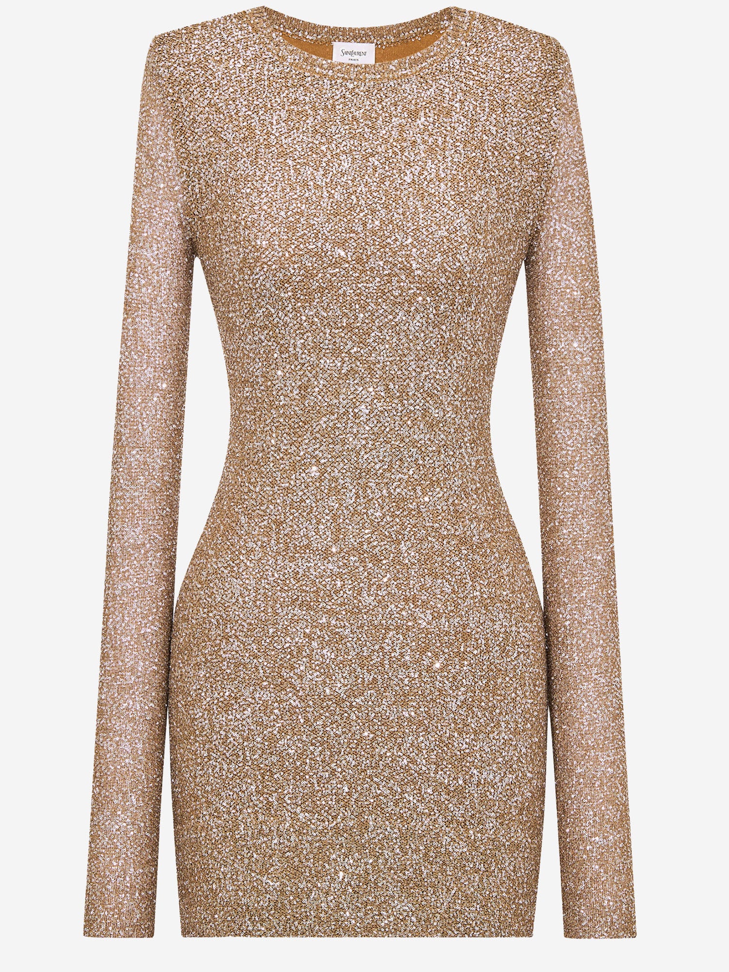 ABITO MINI IN MAGLIA CON PAILLETTE A000SZ Y77NU2019 SAINT LAURENT 