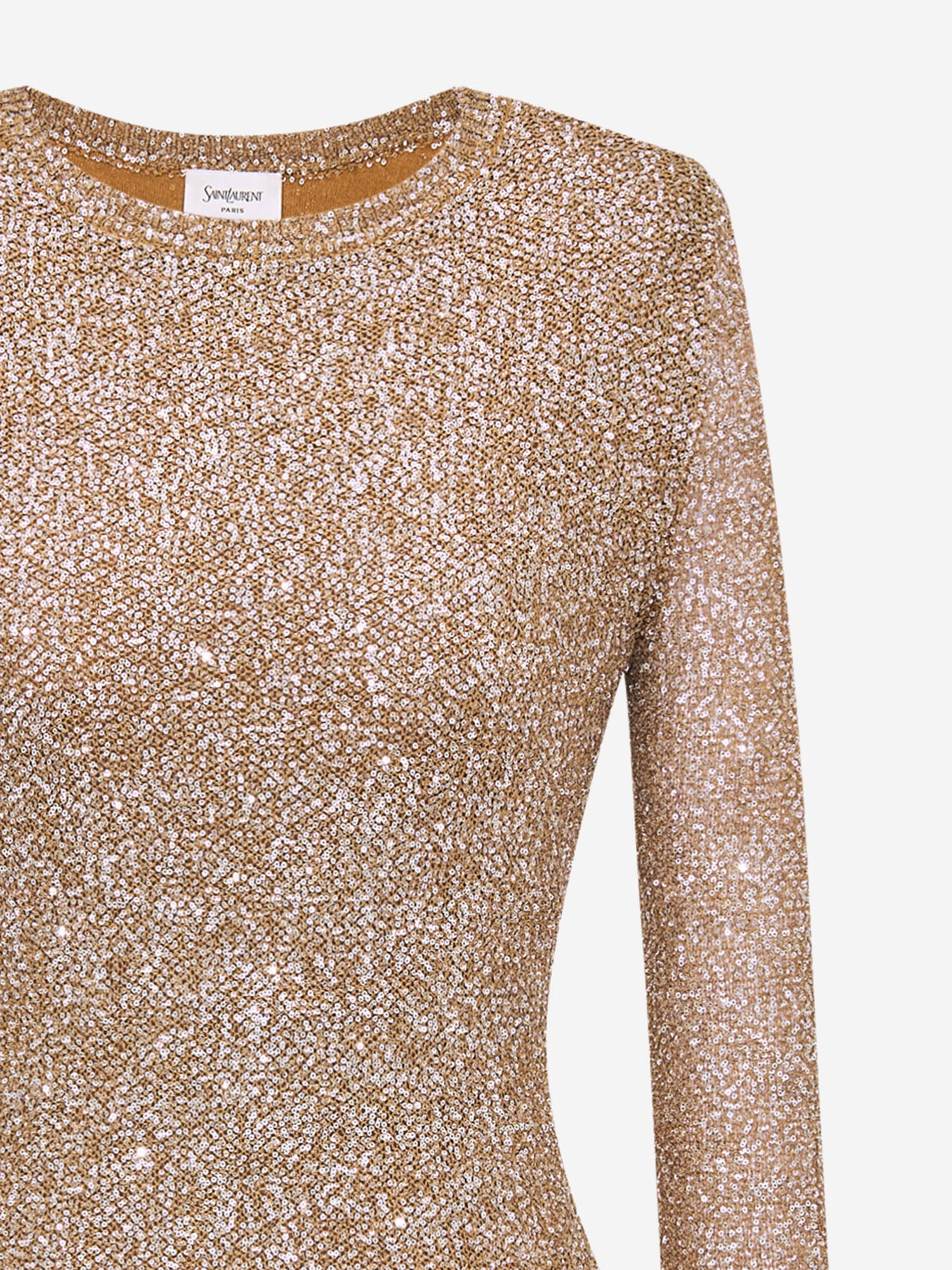 ABITO MINI IN MAGLIA CON PAILLETTE A000SZ Y77NU2019 SAINT LAURENT 