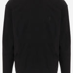 MAGLIA IN COTONE CON LOGO RICAMATO A001B9 Y38FG1000 SAINT LAURENT 