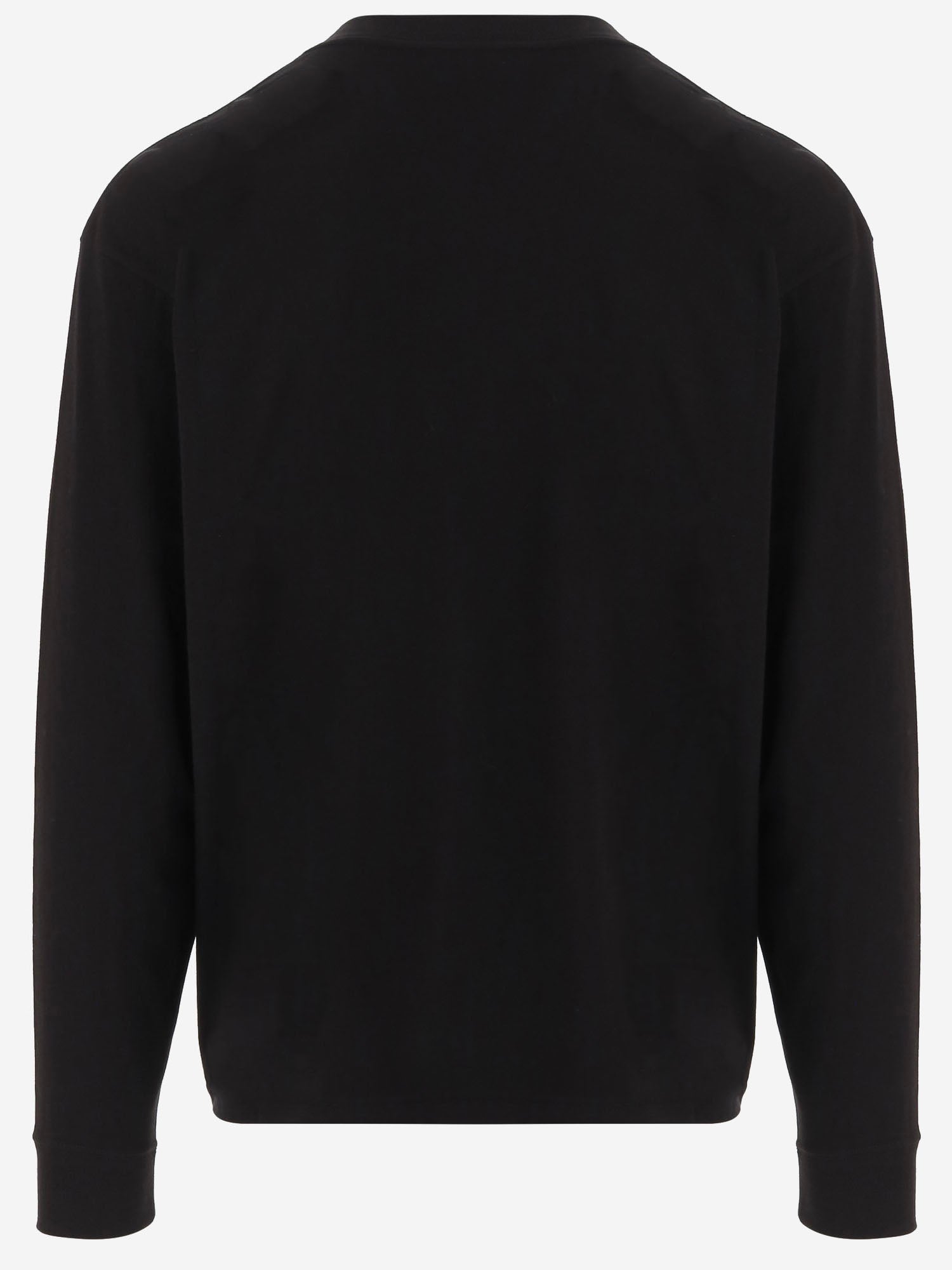 MAGLIA IN COTONE CON LOGO RICAMATO A001B9 Y38FG1000 SAINT LAURENT 