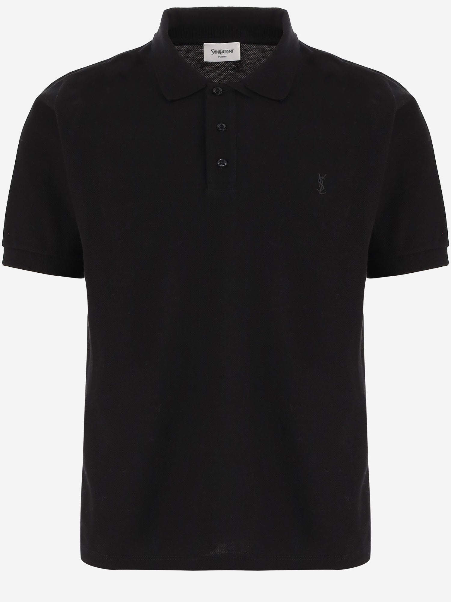 POLO IN COTONE CON LOGO A001BF Y38EK1000 SAINT LAURENT 