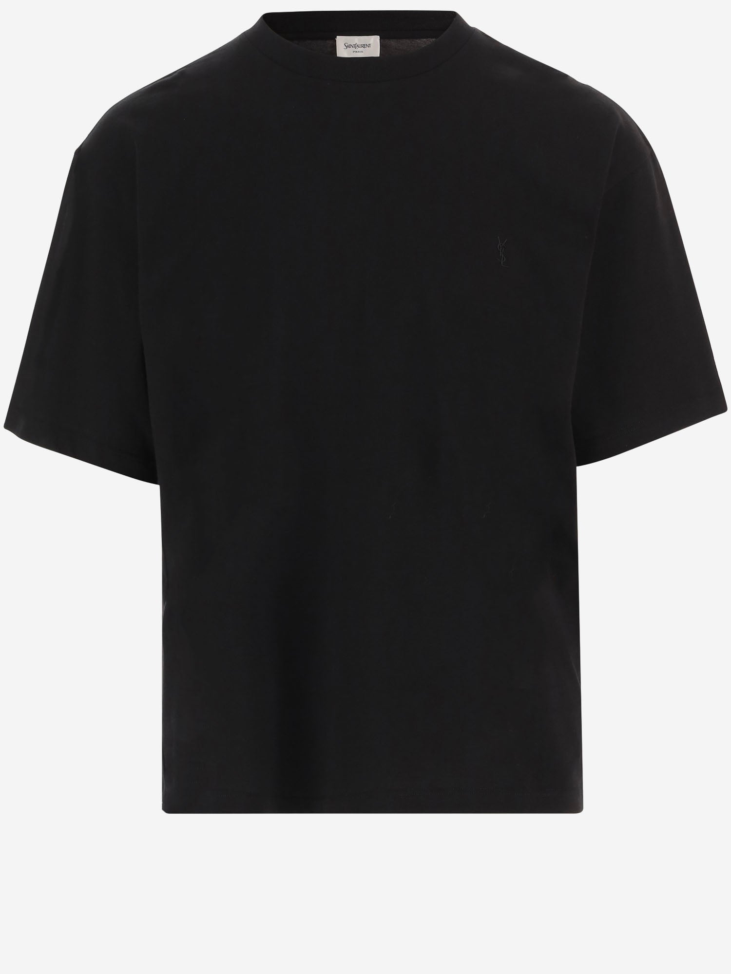 T-SHIRT IN COTONE CON LOGO A001EE Y38FG1000 SAINT LAURENT 