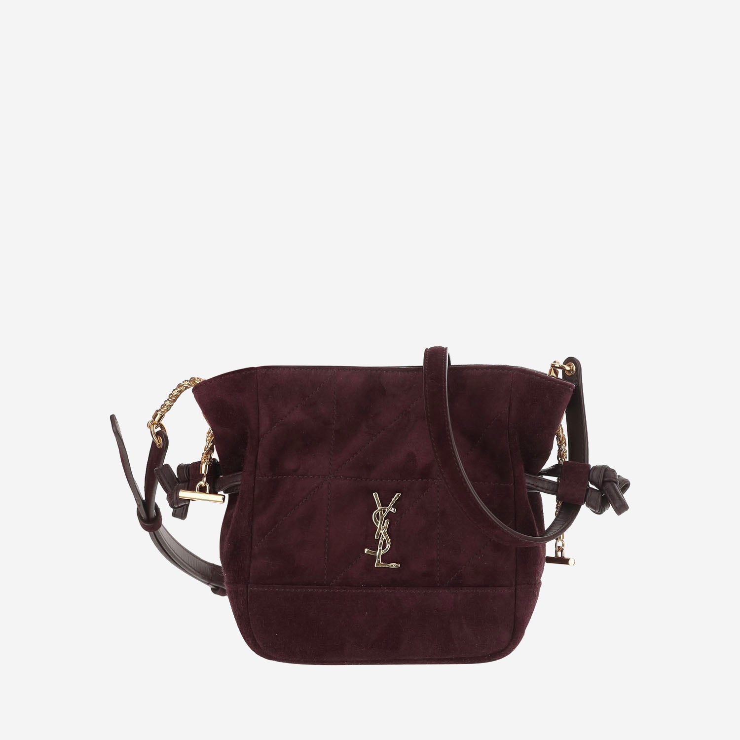 BORSA A TRACOLLA IN SUEDE CON LOGO A002M9 AAGN66766 SAINT LAURENT 