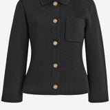 CARDIGAN POLO IN LANA A0044Z Y76TR1000 SAINT LAURENT 