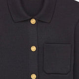 CARDIGAN POLO IN LANA A0044Z Y76TR1000 SAINT LAURENT 