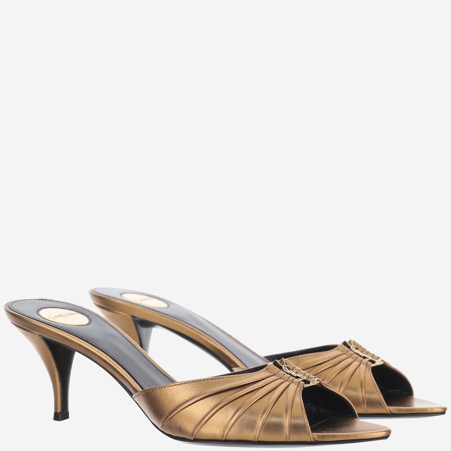 SANDALI BABYLONE IN PELLE METALLIZZATA A007JW AAGWT7605 SAINT LAURENT 
