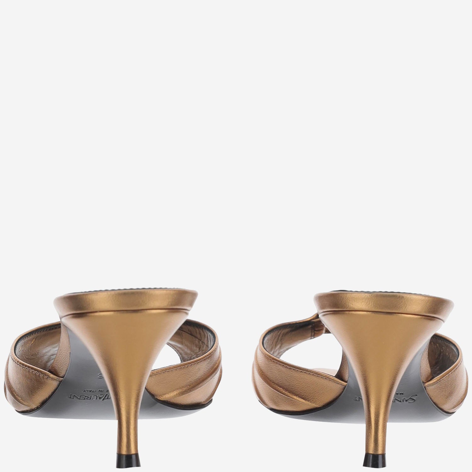 SANDALI BABYLONE IN PELLE METALLIZZATA A007JW AAGWT7605 SAINT LAURENT 