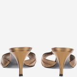 SANDALI BABYLONE IN PELLE METALLIZZATA A007JW AAGWT7605 SAINT LAURENT 
