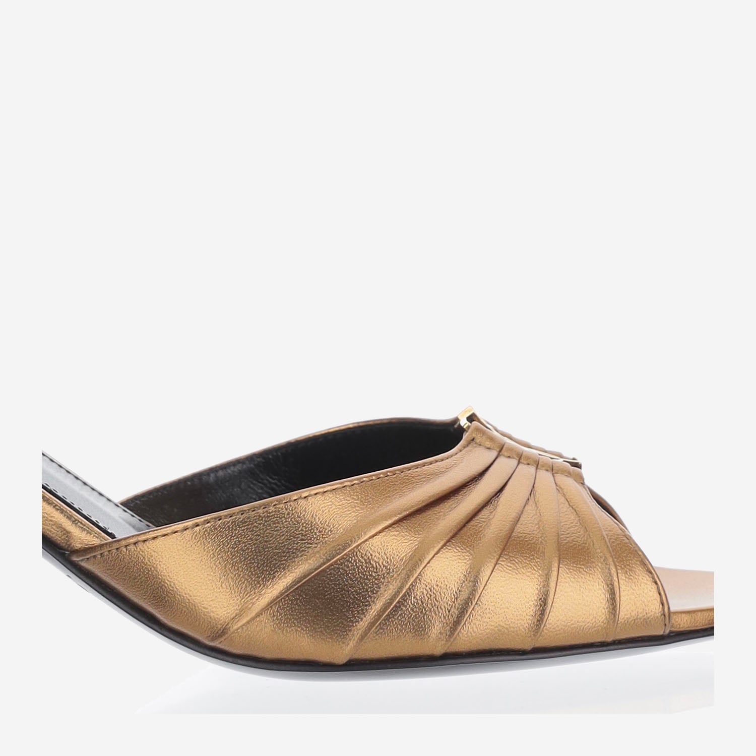 SANDALI BABYLONE IN PELLE METALLIZZATA A007JW AAGWT7605 SAINT LAURENT 