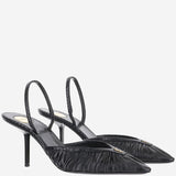 DÉCOLLETÉ FOLIE IN PELLE LISCIA E FAUX PITONE A007LS AAHDI1000 SAINT LAURENT 
