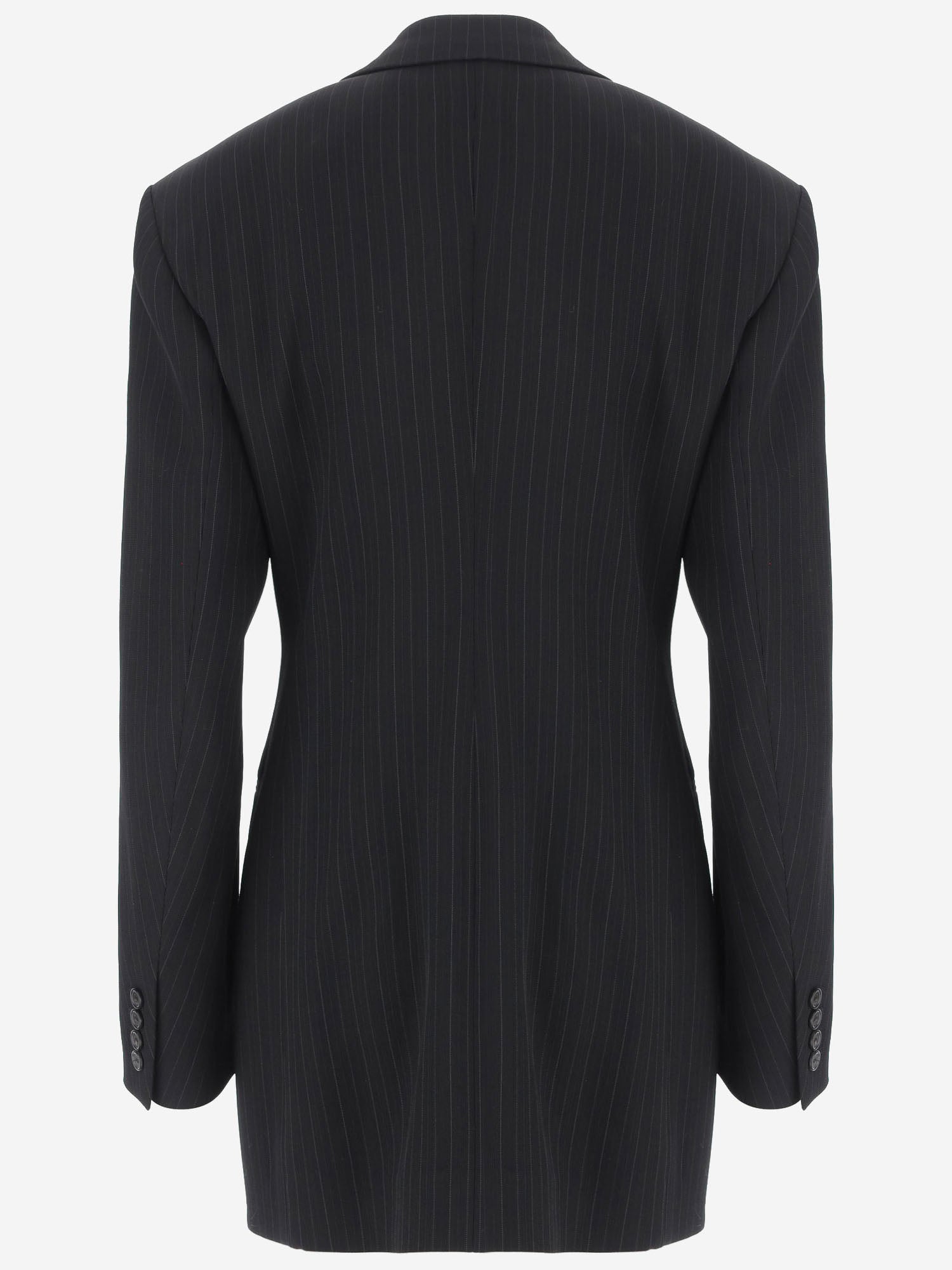GIACCA DOPPIOPETTO IN LANA MÉLANGE GESSATA A007RP Y4L311003 SAINT LAURENT 