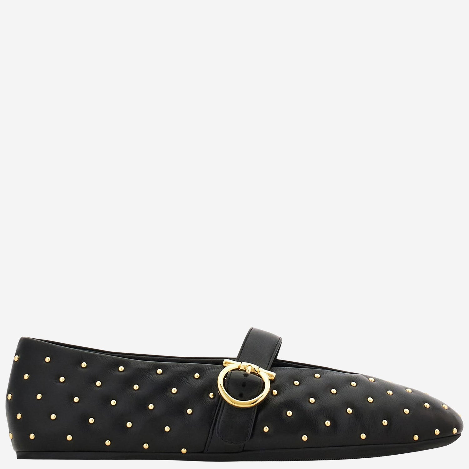 BALLERINE IN NAPPA CON BORCHIE E FIBBIA GANCINI 01L931 001 SALVATORE FERRAGAMO 