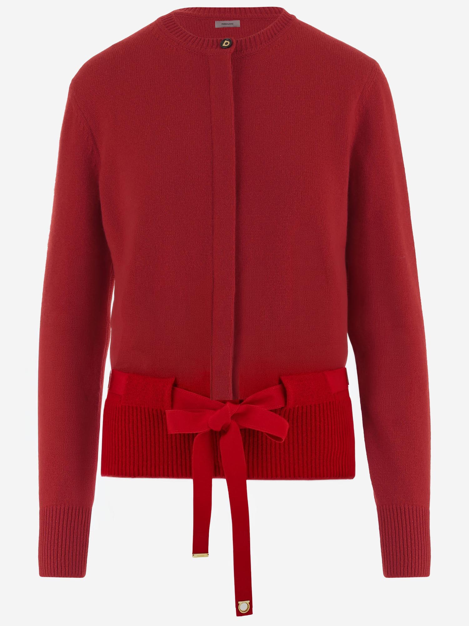 CARDIGAN IN CASHMERE CON LOGO 13I537 002 SALVATORE FERRAGAMO 