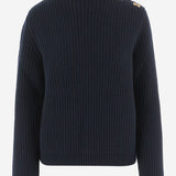 MAGLIONE A COSTE IN LANA E CASHMERE 13I553 003 SALVATORE FERRAGAMO 