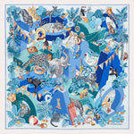 FOULARD IN SETA STAMPA JUNGLE PARTY 310242 003 SALVATORE FERRAGAMO 