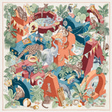 Foulard in seta stampa Jungle party 310242 005 SALVATORE FERRAGAMO 