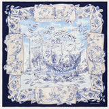 FOULARD IN SETA CON STAMPA VOYAGE 310244 001 SALVATORE FERRAGAMO 