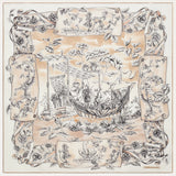FOULARD IN SETA CON STAMPA VOYAGE 310244 003 SALVATORE FERRAGAMO 