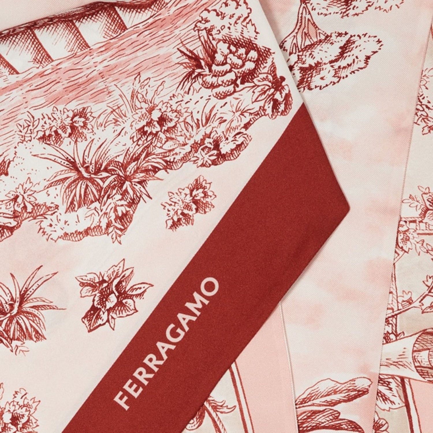 BANDEAU IN SETA CON STAMPA VOYAGE 321284 002 SALVATORE FERRAGAMO 